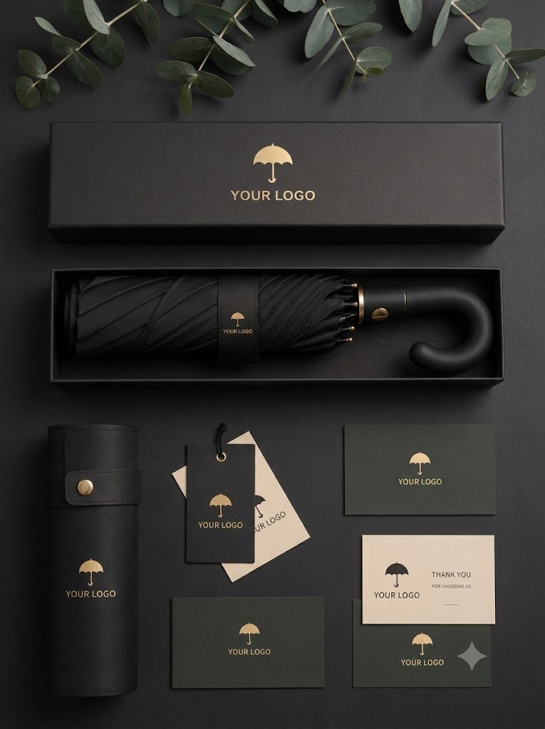 Custom logo umbrella gift packaging China supplier